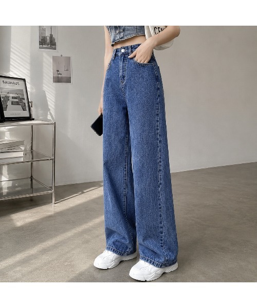 Carpe Diem(カルペディエム)の「ハイウエストワイドデニムパンツ(デニムパンツ・レディース・チャコールグレー/ブラック/ダークブルー/ライトブルー・XL/M/L/S)」の19枚目の写真