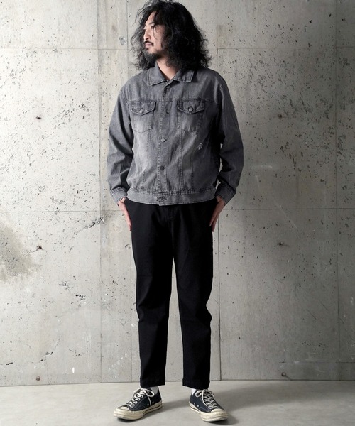 DEVILOCK（デビロック）の「DEVILOCK LIGHT DENIM SWITCHING JACKET（シャツ/ブラウス・メンズ・ブラック/ブルー・MEDIUM/LARGE）」の3枚目の写真