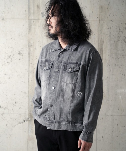 DEVILOCK（デビロック）の「DEVILOCK LIGHT DENIM SWITCHING JACKET（シャツ/ブラウス・メンズ・ブラック/ブルー・MEDIUM/LARGE）」の13枚目の写真
