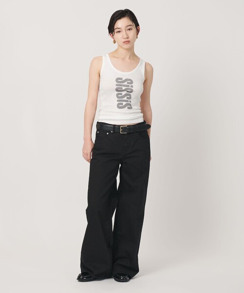 ER(イーアール)の「<ER>SIS グラフィック リブ タンクトップ(Tシャツ/カットソー・レディース・ホワイト/ブラック・FREE)」の21枚目の写真
