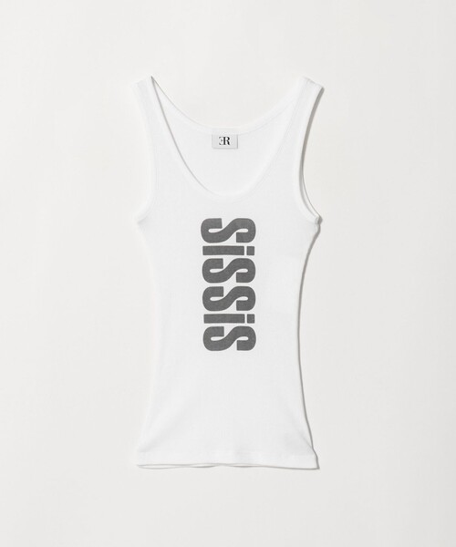 ER(イーアール)の「<ER>SIS グラフィック リブ タンクトップ(Tシャツ/カットソー・レディース・ホワイト/ブラック・FREE)」の14枚目の写真
