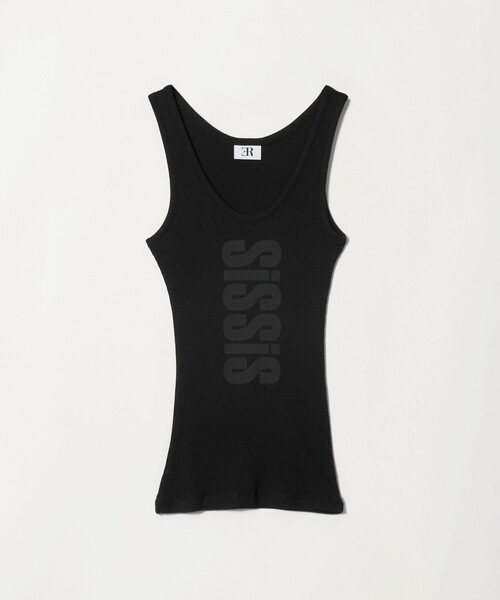 ER(イーアール)の「<ER>SIS グラフィック リブ タンクトップ(Tシャツ/カットソー・レディース・ホワイト/ブラック・FREE)」の10枚目の写真