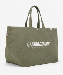 LENGAGEMENT（ランガージュマン）の「ビッグサイズミリタリーキャンバスショッパーバッグ[カーキ]（エコバッグ/サブバッグ）」