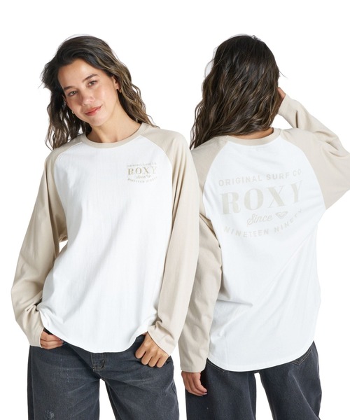 ROXY(ロキシー)の「ROXY MISTY RAGLAN ラグラン長袖Tシャツ ロンT 【2026年秋冬モデル】/ロキシー(Tシャツ/カットソー・レディース・ブラック/ネイビー/ベージュ/パープル・LARGE/SMALL/MEDIUM)」の1枚目の写真