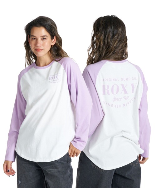 ROXY(ロキシー)の「ROXY MISTY RAGLAN ラグラン長袖Tシャツ ロンT 【2026年秋冬モデル】/ロキシー(Tシャツ/カットソー・レディース・ブラック/ネイビー/ベージュ/パープル・LARGE/SMALL/MEDIUM)」の4枚目の写真