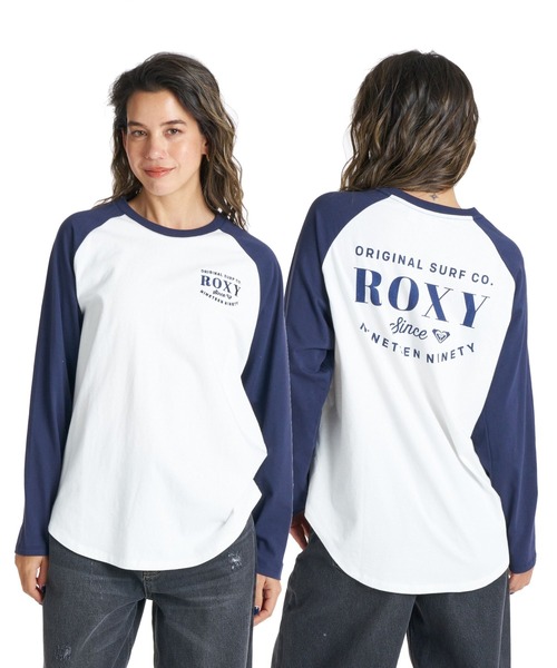 ROXY(ロキシー)の「ROXY MISTY RAGLAN ラグラン長袖Tシャツ ロンT 【2026年秋冬モデル】/ロキシー(Tシャツ/カットソー・レディース・ブラック/ネイビー/ベージュ/パープル・LARGE/SMALL/MEDIUM)」の3枚目の写真