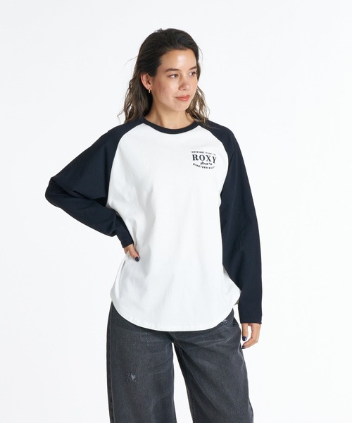 ROXY(ロキシー)の「ROXY MISTY RAGLAN ラグラン長袖Tシャツ ロンT 【2026年秋冬モデル】/ロキシー(Tシャツ/カットソー・レディース・ブラック/ネイビー/ベージュ/パープル・LARGE/SMALL/MEDIUM)」の9枚目の写真