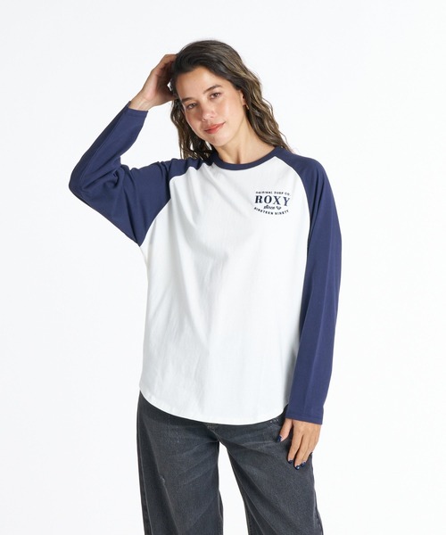 ROXY(ロキシー)の「ROXY MISTY RAGLAN ラグラン長袖Tシャツ ロンT 【2026年秋冬モデル】/ロキシー(Tシャツ/カットソー・レディース・ブラック/ネイビー/ベージュ/パープル・LARGE/SMALL/MEDIUM)」の13枚目の写真