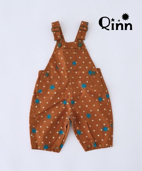 CIAOPANIC TYPY(チャオパニックティピー)の「【BABY】Qinnダックサロペット綿100%(80~100㎝)(サロペット/オーバーオール・キッズ・グリーン/キャメル/オフホワイト・100/90/80)」の1枚目の写真