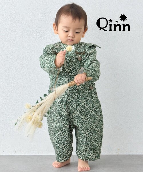 CIAOPANIC TYPY(チャオパニックティピー)の「【BABY】Qinnダックサロペット綿100%(80~100㎝)(サロペット/オーバーオール・キッズ・グリーン/キャメル/オフホワイト・100/90/80)」の3枚目の写真
