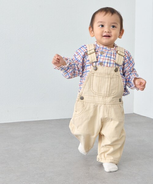 CIAOPANIC TYPY(チャオパニックティピー)の「【BABY】Qinnダックサロペット綿100%(80~100㎝)(サロペット/オーバーオール・キッズ・グリーン/キャメル/オフホワイト・100/90/80)」の14枚目の写真