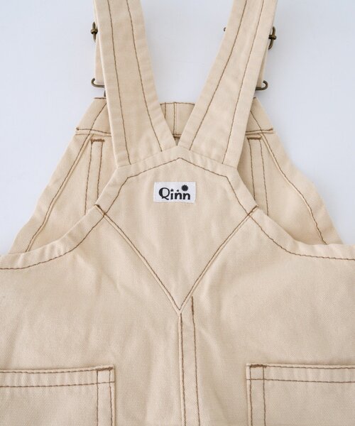CIAOPANIC TYPY(チャオパニックティピー)の「【BABY】Qinnダックサロペット綿100%(80~100㎝)(サロペット/オーバーオール・キッズ・グリーン/キャメル/オフホワイト・100/90/80)」の9枚目の写真