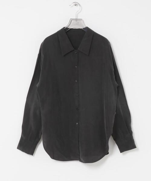 URBAN RESEARCH(アーバンリサーチ)の「キュプラ2wayシャツ(シャツ/ブラウス・レディース・チャコールグレー/ブラウン/ブルー系その他/オフホワイト・FREE)」の16枚目の写真