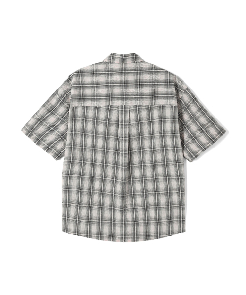 ADHOC(アドホック)の「メンズ チェック 半袖 ベーシック シャツ (O-WHITE) (HC6SSA1)(シャツ/ブラウス・メンズ・その他・100/95/105)」の3枚目の写真