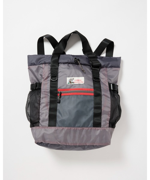 Caribou(カリブー)の「LIGHT WEIGHT PACK TOTE(トートバッグ・レディース・グレー/レッド/ブラック・FREE)」の2枚目の写真