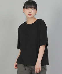 オーバーサイズソフトRネック半袖TシャツRSM-8A10ブラック