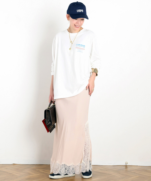EVERYDAY I LIKE.(エヴリディアイライク)の「*Lace Trimmed Dress(ワンピース・レディース・ベージュ・FREE)」の4枚目の写真