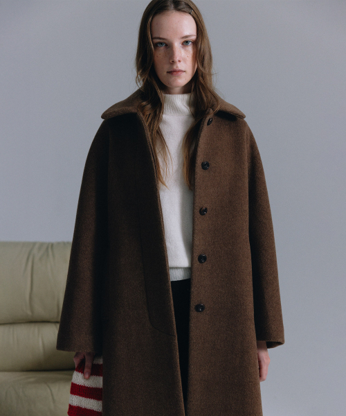 haag（ヘイグ）の「a wool single coat (brown)（チェスターコート・レディース・その他・0/01）」の2枚目の写真