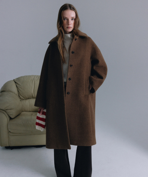 haag（ヘイグ）の「a wool single coat (brown)（チェスターコート・レディース・その他・0/01）」の4枚目の写真