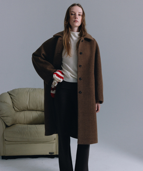 haag（ヘイグ）の「a wool single coat (brown)（チェスターコート・レディース・その他・0/01）」の5枚目の写真