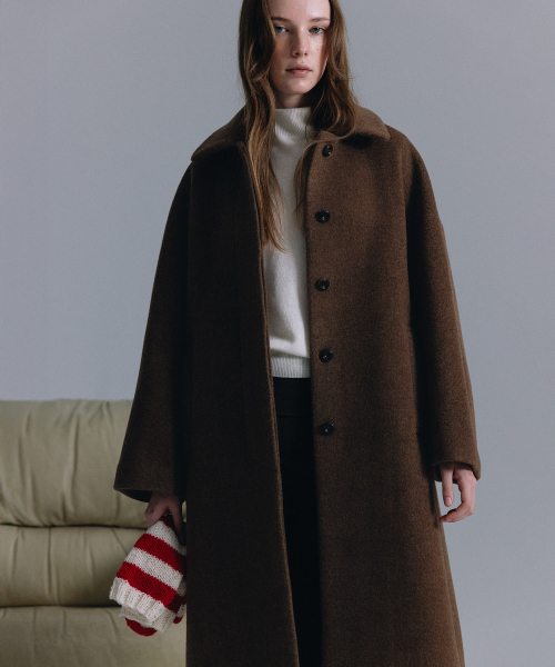 haag（ヘイグ）の「a wool single coat (brown)（チェスターコート・レディース・その他・0/01）」の6枚目の写真