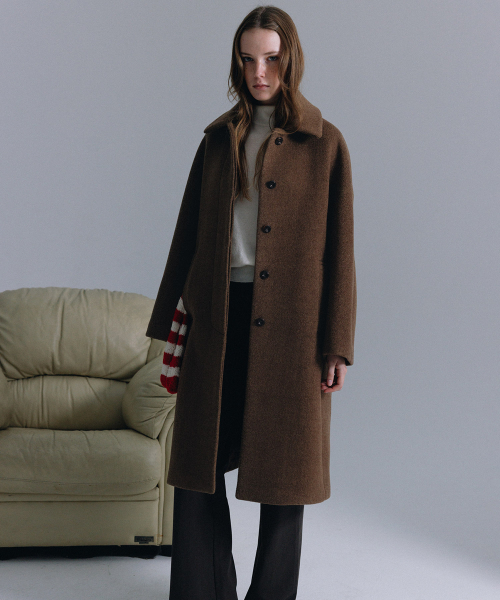 haag（ヘイグ）の「a wool single coat (brown)（チェスターコート・レディース・その他・0/01）」の8枚目の写真