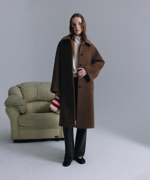 haag（ヘイグ）の「a wool single coat (brown)（チェスターコート・レディース・その他・0/01）」の13枚目の写真