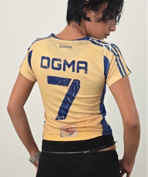 L.H.P(エルエイチピー)の「DOGMA EHKS/ドグマエークス/TROMPE-L'EIL FOOTBALL C-Tee(Tシャツ/カットソー・レディース・イエロー・F)」の4枚目の写真
