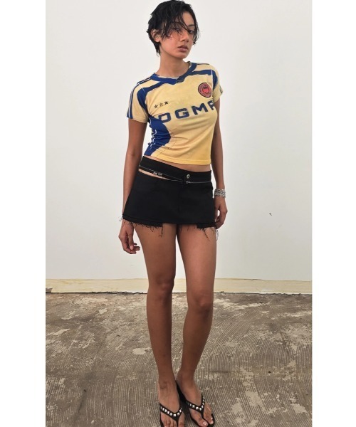 L.H.P(エルエイチピー)の「DOGMA EHKS/ドグマエークス/TROMPE-L'EIL FOOTBALL C-Tee(Tシャツ/カットソー・レディース・イエロー・F)」の5枚目の写真