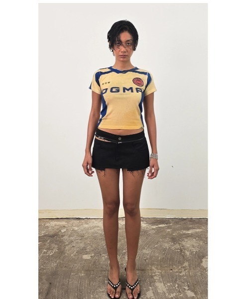 L.H.P(エルエイチピー)の「DOGMA EHKS/ドグマエークス/TROMPE-L'EIL FOOTBALL C-Tee(Tシャツ/カットソー・レディース・イエロー・F)」の6枚目の写真
