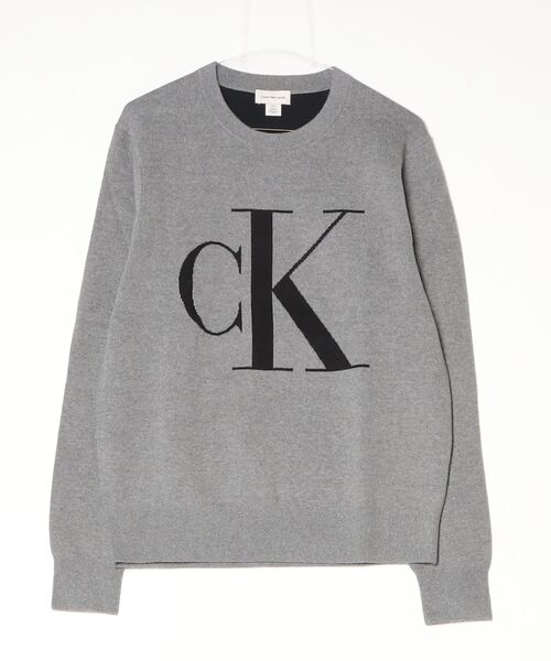 Calvin Klein（カルバン・クライン）の「ニット - モノグラムロゴセーター（ニット/セーター・メンズ・ブラック/グレー・L/M/S）」の11枚目の写真