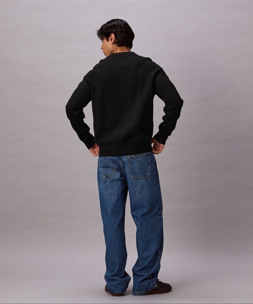 Calvin Klein（カルバン・クライン）の「ニット - モノグラムロゴセーター（ニット/セーター・メンズ・ブラック/グレー・L/M/S）」の6枚目の写真