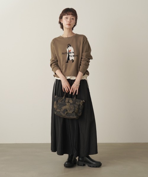 Bou Jeloud(ブージュルード)の「デザインステッチミディトート(トートバッグ・レディース・A/ブラック/カーキ・ONESIZE)」の20枚目の写真