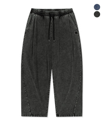 TAG TWO TUCK WIDE DENIM SWEAT PANTS