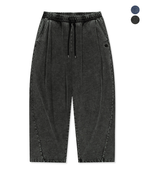 BROWNBREATH（ブラウンブレス）の「TAG TWO TUCK WIDE DENIM SWEAT PANTS（その他パンツ・レディース・ダークブルー/ブラック・SMALL/MEDIUM/LARGE/X-LARGE）」の2枚目の写真