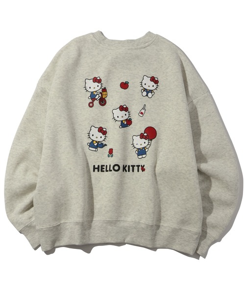 sanrio(サンリオ)の「【SANRIO/サンリオ】裏起毛 アソートプリント ワイド クルーネックスウェット(スウェット・レディース・サックスブルー/イエロー/ライトパープル/オートミール・M/L)」の2枚目の写真