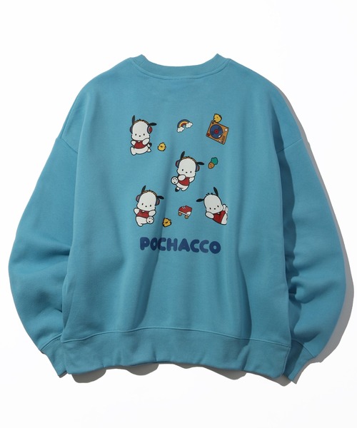 sanrio(サンリオ)の「【SANRIO/サンリオ】裏起毛 アソートプリント ワイド クルーネックスウェット(スウェット・レディース・サックスブルー/イエロー/ライトパープル/オートミール・M/L)」の1枚目の写真