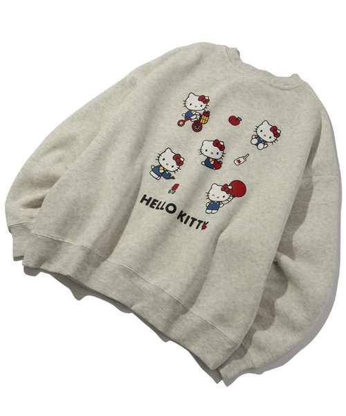 sanrio(サンリオ)の「【SANRIO/サンリオ】裏起毛 アソートプリント ワイド クルーネックスウェット(スウェット・レディース・サックスブルー/イエロー/ライトパープル/オートミール・M/L)」の7枚目の写真