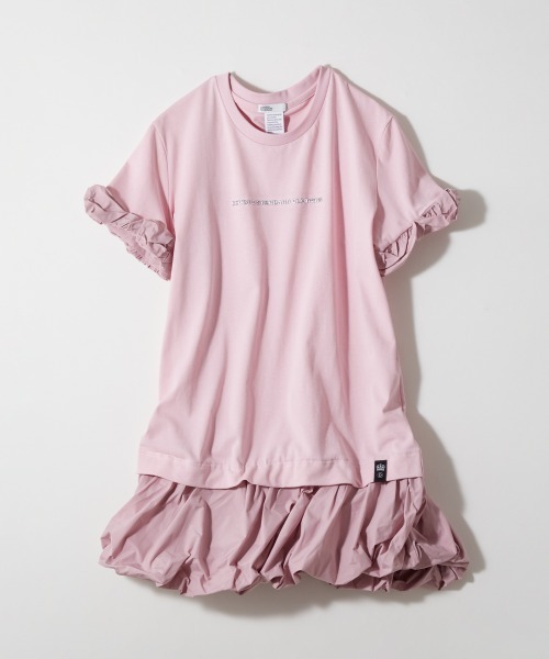 DOUBLE STANDARD CLOTHING(ダブルスタンダードクロージング)の「ヘビーコットン天竺 バルーンミニワンピ(WEB限定)(Tシャツ/カットソー・レディース・ブラック/オフホワイト/ピンク・FREE)」の3枚目の写真