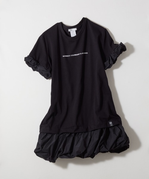 DOUBLE STANDARD CLOTHING(ダブルスタンダードクロージング)の「ヘビーコットン天竺 バルーンミニワンピ(WEB限定)(Tシャツ/カットソー・レディース・ブラック/オフホワイト/ピンク・FREE)」の2枚目の写真