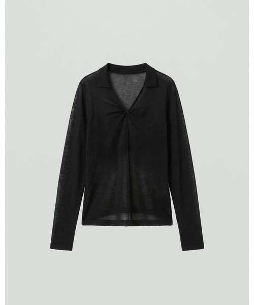 kiehtova(キエトヴァ)の「【kiehtova】SHEER TWIST KNIT TOPS/シアーツイストニットトップス(Tシャツ/カットソー・レディース・ホワイト/ブラック/ライトブルー/ボルドー・FREE)」の17枚目の写真