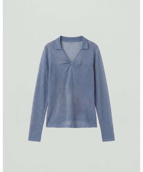 kiehtova(キエトヴァ)の「【kiehtova】SHEER TWIST KNIT TOPS/シアーツイストニットトップス(Tシャツ/カットソー・レディース・ホワイト/ブラック/ライトブルー/ボルドー・FREE)」の19枚目の写真