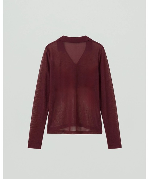 kiehtova(キエトヴァ)の「【kiehtova】SHEER TWIST KNIT TOPS/シアーツイストニットトップス(Tシャツ/カットソー・レディース・ホワイト/ブラック/ライトブルー/ボルドー・FREE)」の6枚目の写真