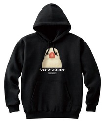 Moftique(モフティック) プルパーカー スウェット 裏毛 シロブンチョウ 鳥 ペット アニマル プリント トップス レディース ユニセックス
