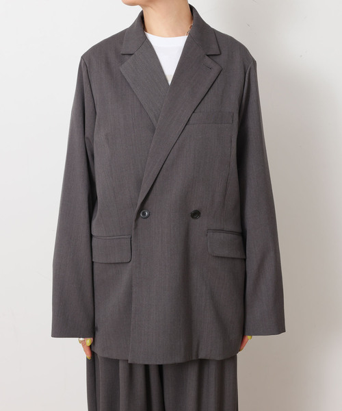 JOURNAL STANDARD LUXE(ジャーナルスタンダード ラックス)の「TWツイル ジャケット(テーラードジャケット・レディース・チャコールグレー/ブラック・FREE)」の11枚目の写真