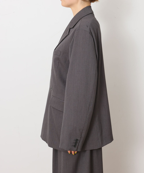 JOURNAL STANDARD LUXE(ジャーナルスタンダード ラックス)の「TWツイル ジャケット(テーラードジャケット・レディース・チャコールグレー/ブラック・FREE)」の12枚目の写真
