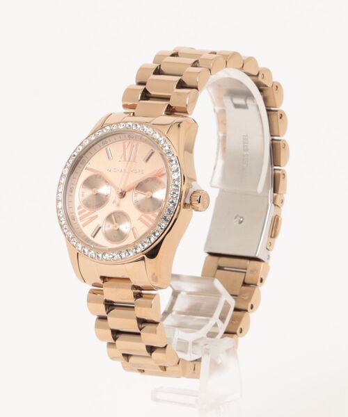 MICHAEL KORS（マイケルコース）の「MINI LEXINGTON パヴェ ブラッシュベージュ ゴールドトーン ウォッチ（アナログ腕時計・レディース・ゴールド系・FREE）」の5枚目の写真