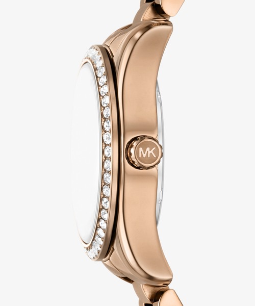 MICHAEL KORS（マイケルコース）の「MINI LEXINGTON パヴェ ブラッシュベージュ ゴールドトーン ウォッチ（アナログ腕時計・レディース・ゴールド系・FREE）」の3枚目の写真