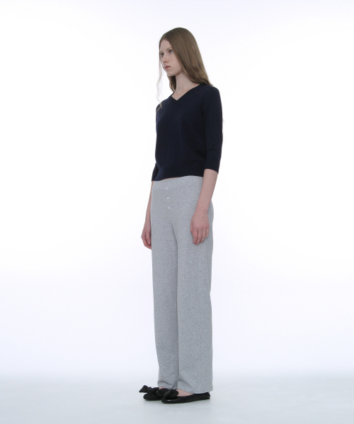 PARTIMENTO WOMEN（パルティメントウィメン）の「PWC ボタンデザインイージーパンツ_メランジ（その他パンツ・レディース・その他・SMALL/MEDIUM/LARGE）」の3枚目の写真