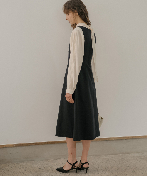 TILL I DIE（ティルアイダイ）の「Tailored a-Line dress [TIFA06OP02]_Navy（ワンピース・レディース・ネイビー・SMALL/MEDIUM）」の2枚目の写真